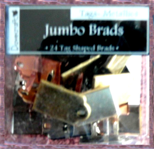 Dovecraft Jumbo Brads, Tags - Metallic