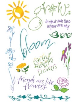 JT427 Clear Expressions Clear Rubber Stamps - Garden of Wishes