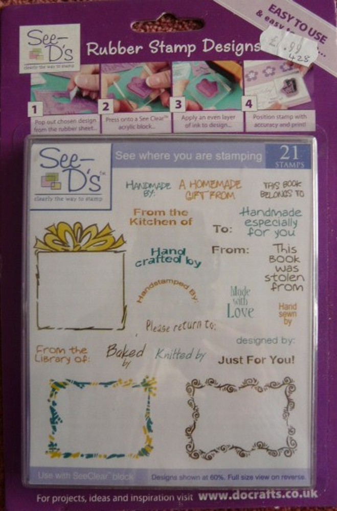 See D's Sentiments Rubber Stamps by DoCraft