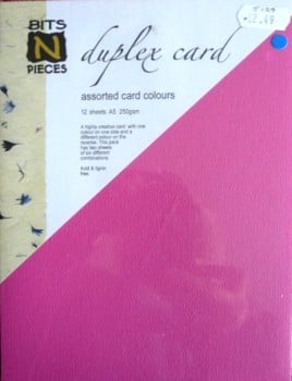 J129 Duplex A5 Card, Assorted colours