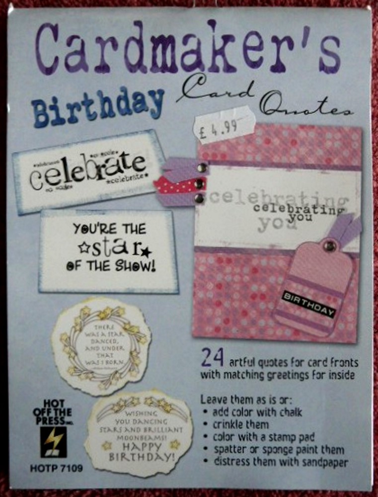 Hot Off The Press 'Cardmaker's Card Quotes - Birthday' CD