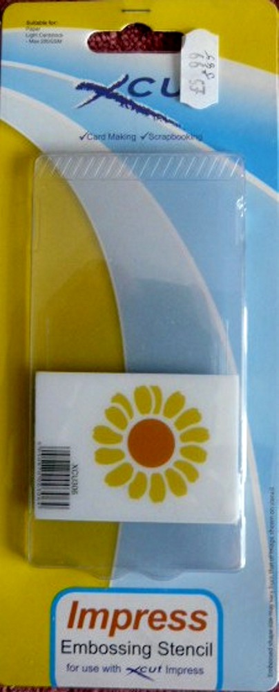 XCut Impress Embossing Stencil - Sunflower