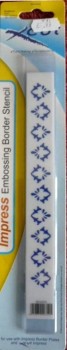 J91 XCut Impress Embossing Border Stencil - Diamond Reverse