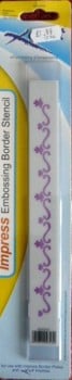 J92 XCut Impress Embossing Border Stencil - Swirl