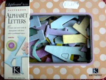 J130 K&Company Chipboard Alphabet Letters