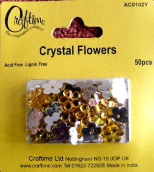 J217 Craftime Crystal Flowers - Yellows