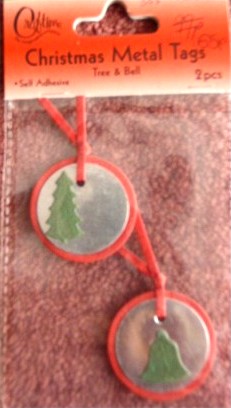 Craftime Christmas Metal Tags - Tree and Bell