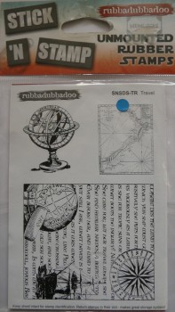 JT435 Rubbadubbadoo Stick 'n Stamp Unmounted Rubber Stamps - Travel