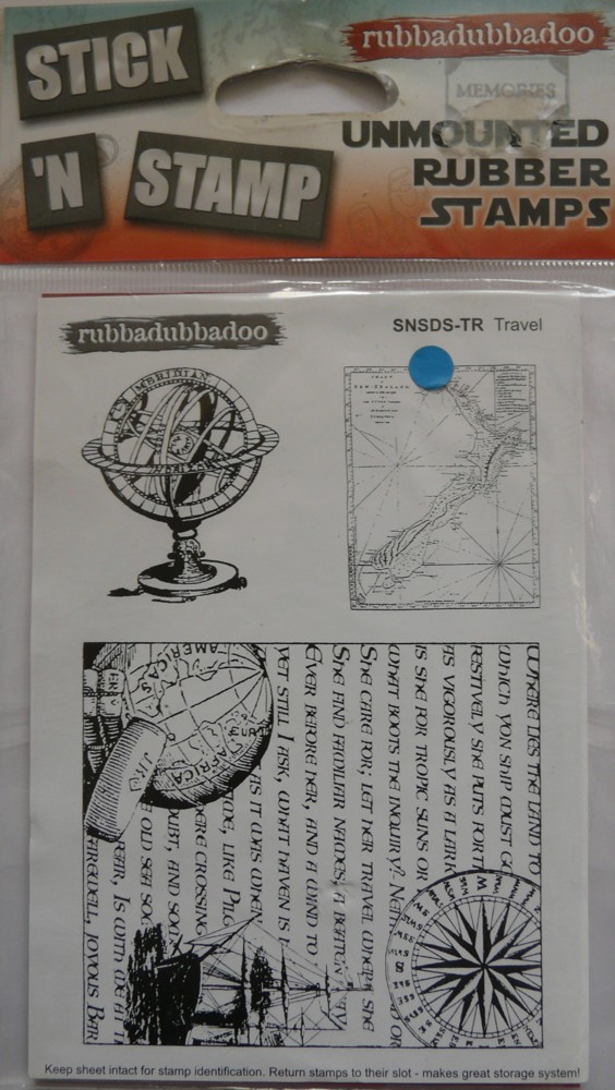 Rubbadubbadoo Stick 'n Stamp Unmounted Rubber Stamps - Travel