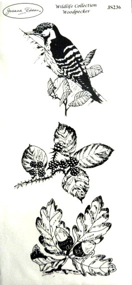 JS236 Joanna Sheen unmounted rubber stamps - Wildlife Collection - Woodpeck