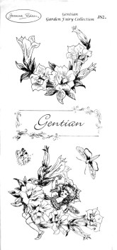 JS220 Joanna Sheen Unmounted Rubber Stamps - Garden Fairy Collection - Gentian