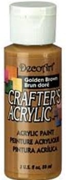 JT570 DecoArt 59 ml Crafter's Acrylic All-Purpose Paint - Golden Brown