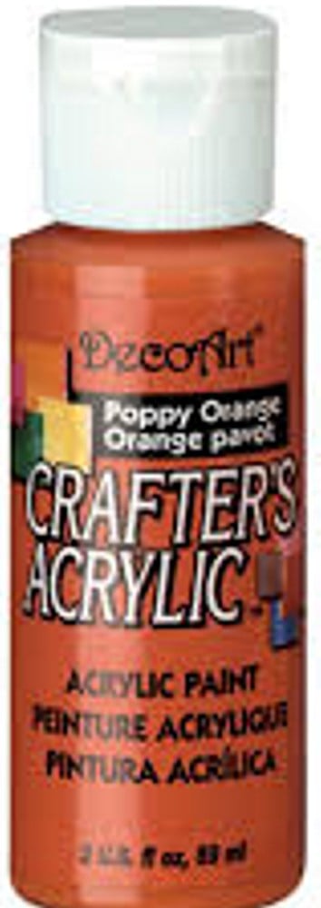 DecoArt 59 ml Crafter's Acrylic All-Purpose Paint - Poppy Orange