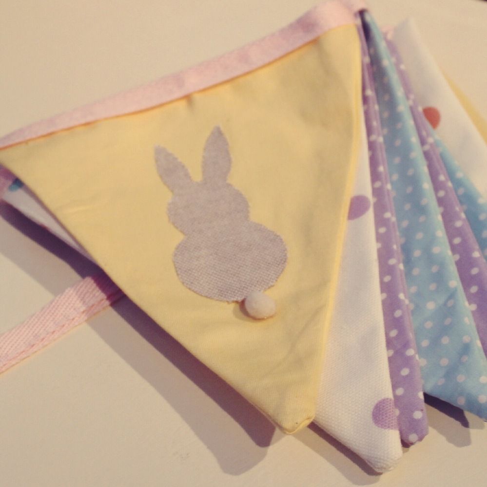EASTER Bunting with Applique Bunnies