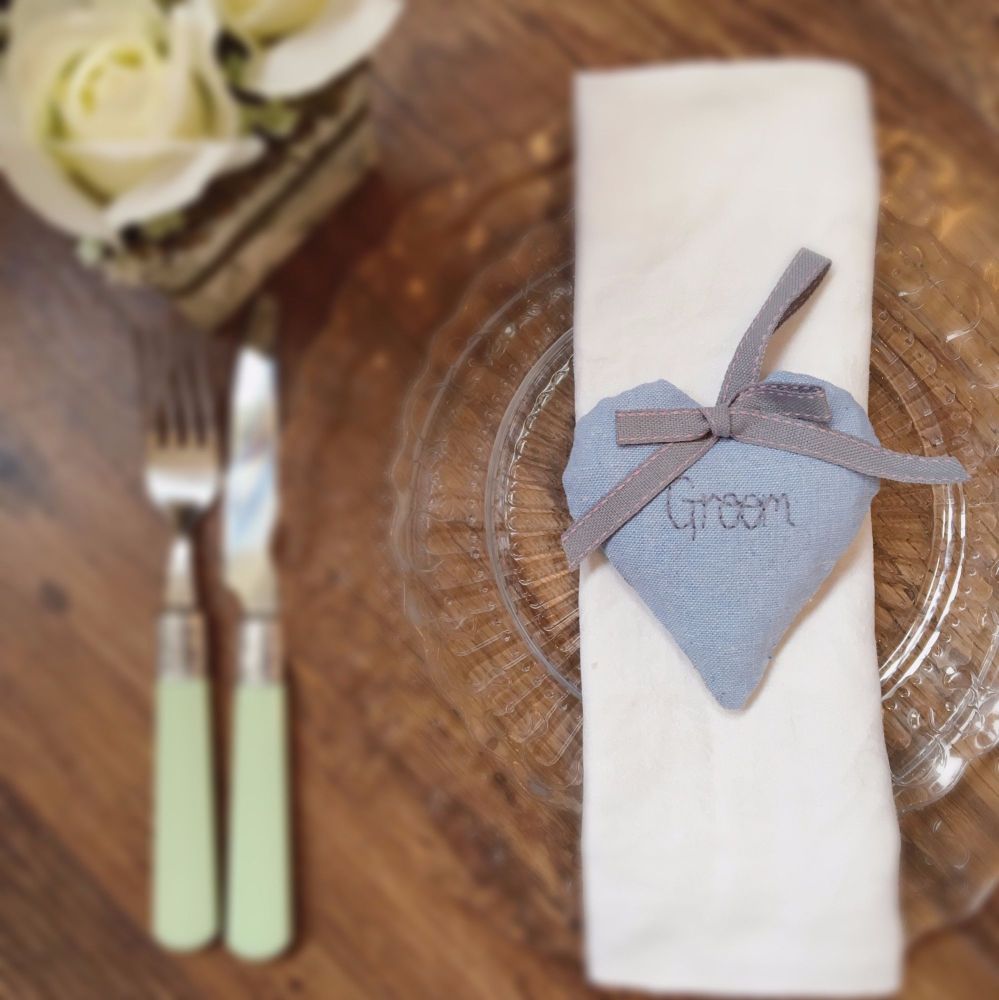 Personalised Lavender Scented Heart Wedding Favours