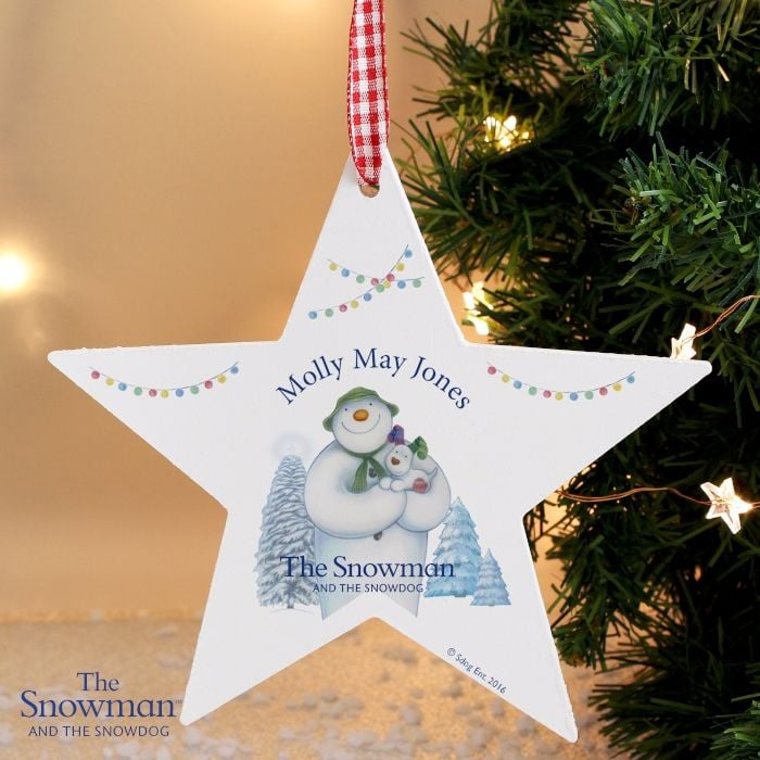 The Snowman and the Snowdog Star Decoration