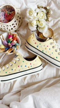 Embroidered Heart Converse