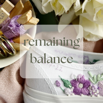 Embroidered Trainers REMAINING BALANCE
