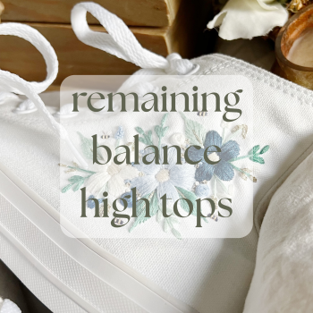 Embroidered  High Top Trainers REMAINING BALANCE