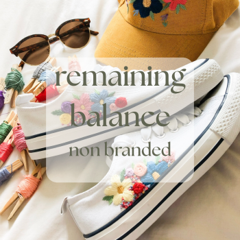 Embroidered Trainers REMAINING BALANCE Non Branded