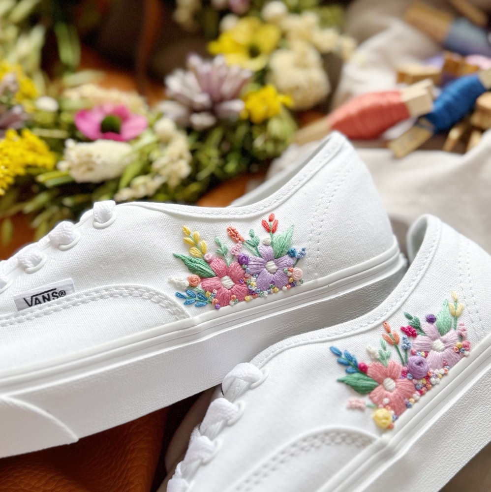 Custom Embroidered Vans – Floral Edition