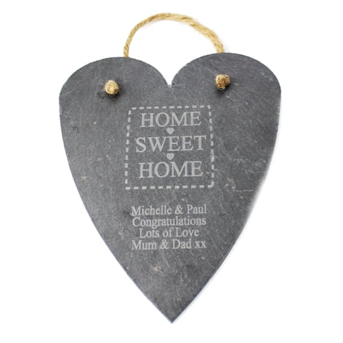 Home Sweet Home Large Slate Heart