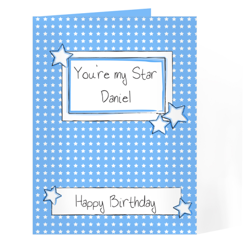 Blue Star Label Card