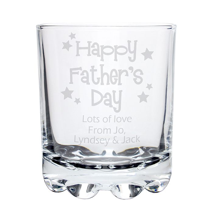 Happy Father's Day Stars Stern Whisky Glass