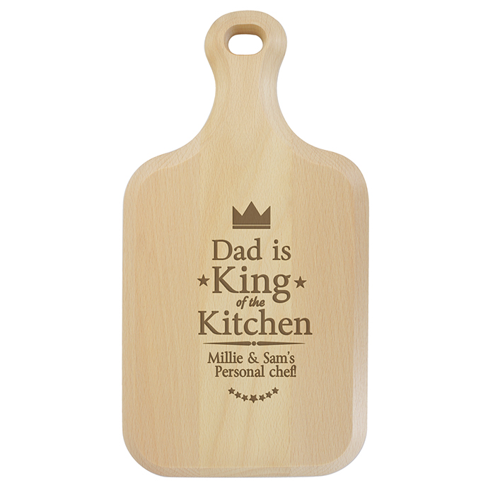 King of the Kitchen Large Paddle Chopping Board