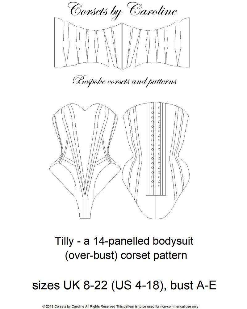 Tilly bodysuit digital corset pattern