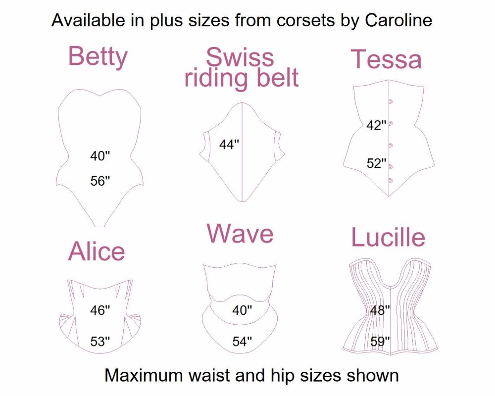 Plus sized corset patterns from Corsets by Caroline - Caroline's