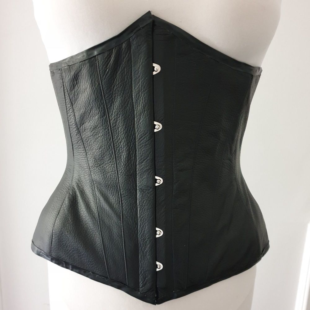 Corset - black leather under-bust (Melissa design) 