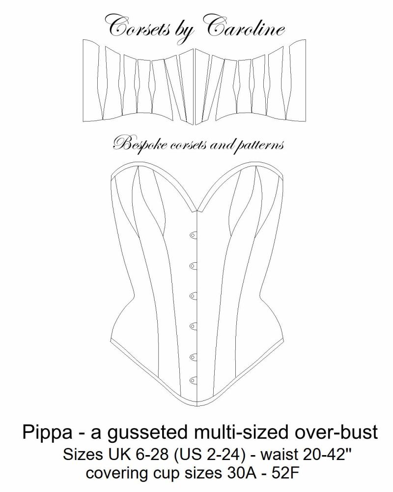 Pippa - an overbust corset digital pattern for larger busts