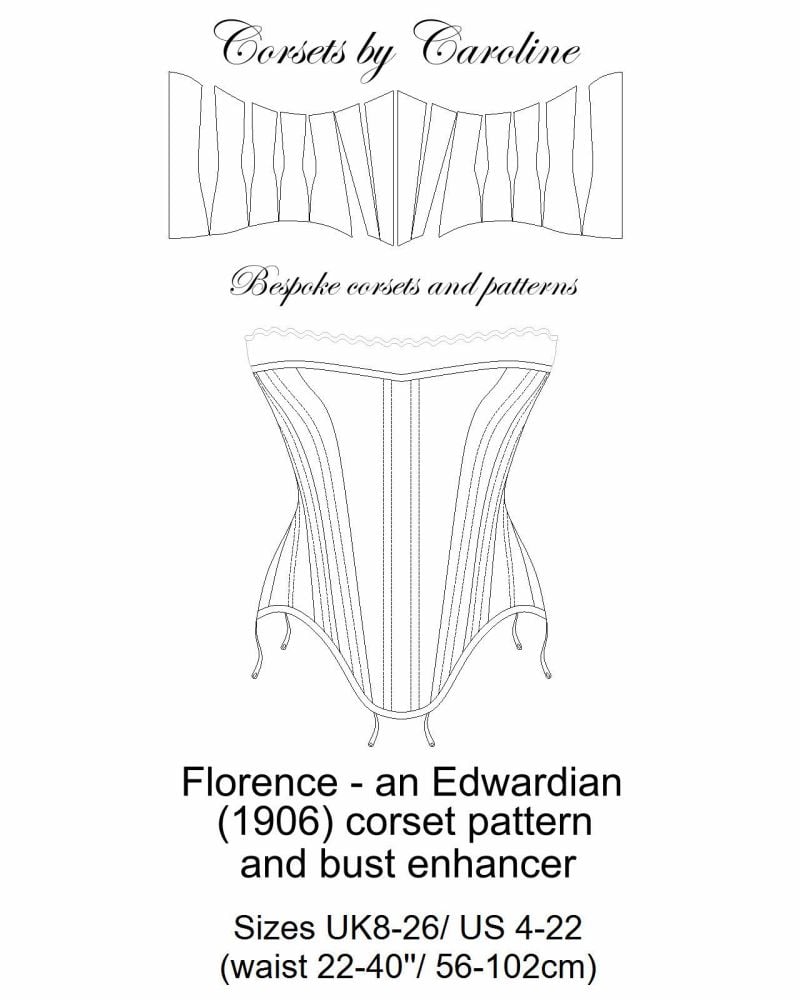Edwardian Corset Pattern - 1906 - Ref Madame - US Size 0 to 28 (Patron –  Karmaxylia