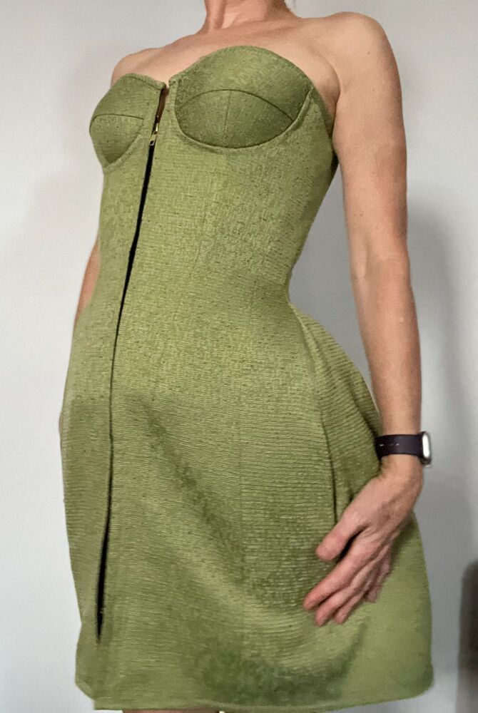 Cupped Corset Dress Pattern with pockets: Peggy - in sizes UK8-24 (US 4-20) Waist 22-28''