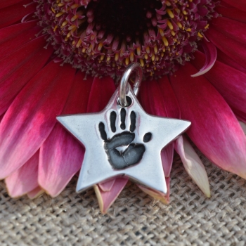 Little Star handprint or footprint charm (choice of bracelet fittings available)