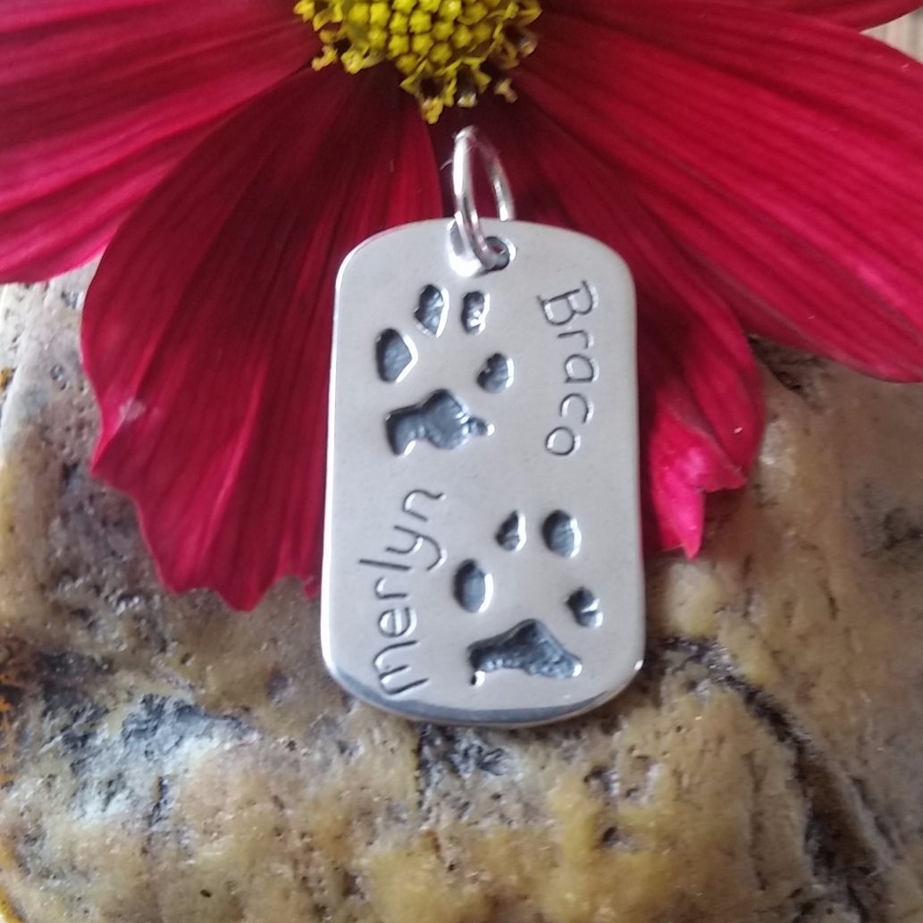 Paw Print Dog Tag