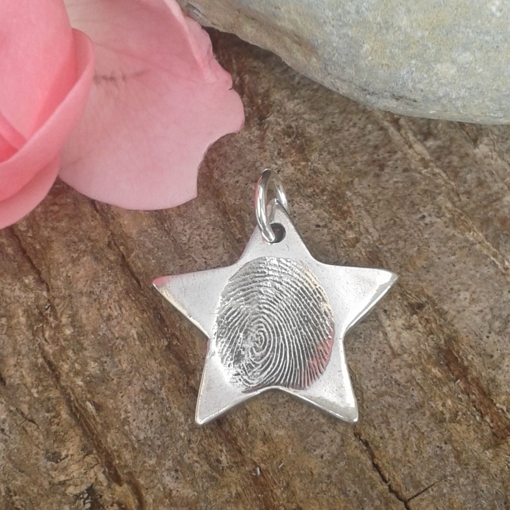 Fingerprint Star Pendant
