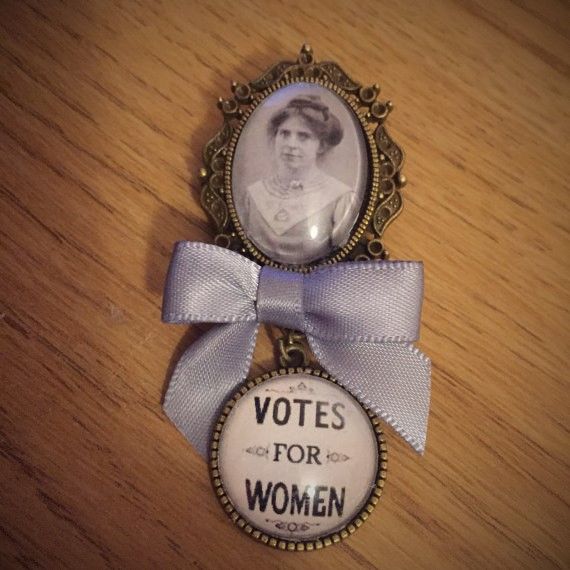 Annie Kenney / Votes for Women Fob Pin Brooch