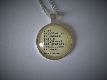 Steinbeck Quote Necklace