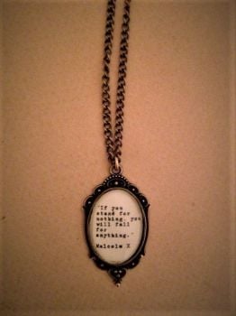 Malcolm X Quote Necklace
