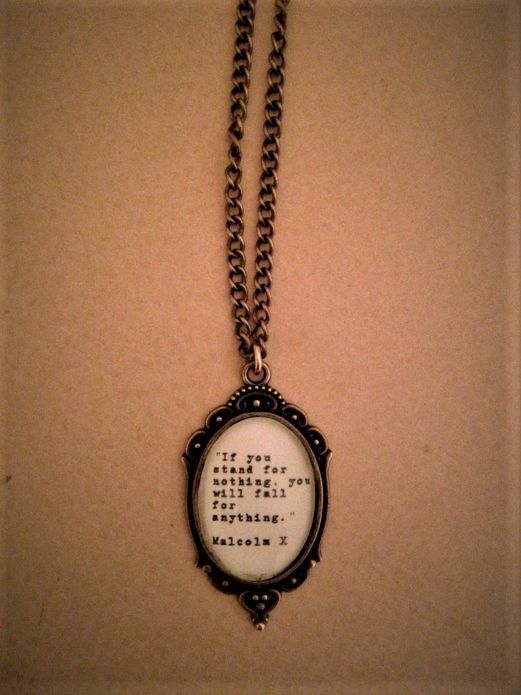 Malcolm X Quote Necklace