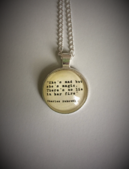 Charles Bukowski "An Almost Made Up Poem" Quote Necklace