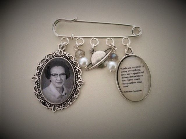 Katherine Johnson Quote Pin Brooch