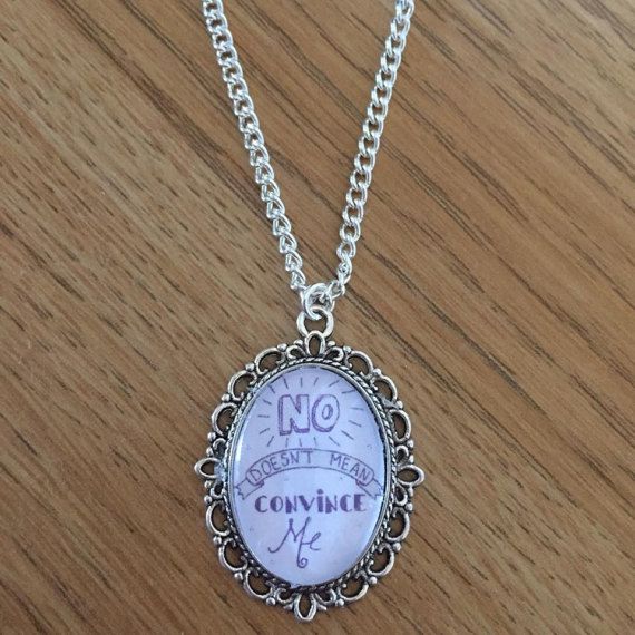 In Support of Rape Crisis RCTN - No Doesn't Mean Convince Me Necklace 