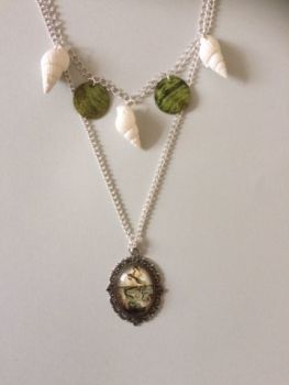 Mermaid Shell & Pendant Layered / Double Necklace
