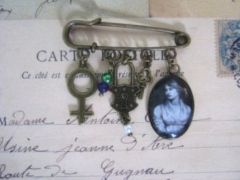 Mary Wollstonecraft Pin Brooch 