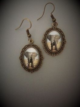 African Elephant Earrings