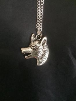 HALLOWEEN !!  Wolf Pendant Necklace
