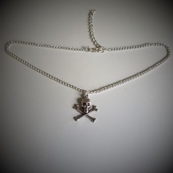 Skull & Crossbones Choker Necklace